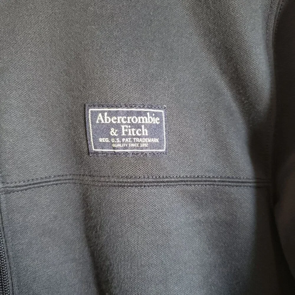 Abercrombie & Fitch Logo Tape Sleeve Tricot Track Jacket Blue Size Men's Small